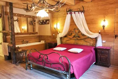 Image de Chalet 'Appartamento' avec vue sur les montagnes, jardin privé et balcon