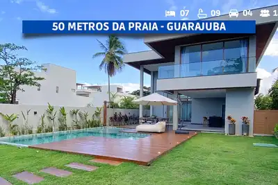 Image de Mansion 50 Meters from the Sea With 7 Suites Paraíso Condominium in Guarajuba