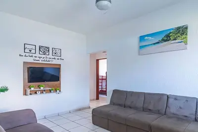 Image de Apartamento em Ubatuba com varanda e churrasqueira