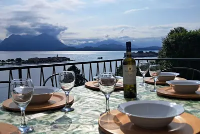 Image de 180° breathtaking view of 3 islands, terrace, garden, patio, garden and parking