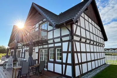 Half-timbered house with sauna Pruska Chata - Apartament 4