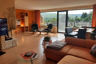 Image de \"Haus Falkenburgblick\" up to 9 persons Detmold, Teutoburg Forest with top view