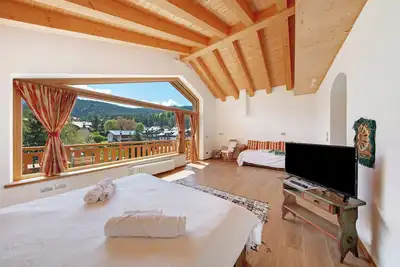 Image de Chambre '5- Affittacamere Nene Mansarda' avec vue sur les montagnes, terrasse partagée et Wi-Fi