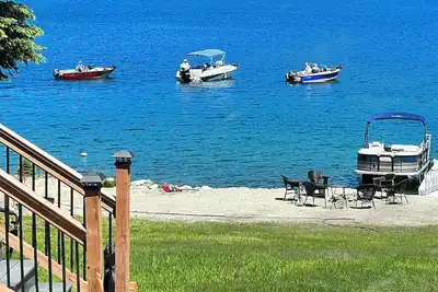Montana waterfront, two lakefront cabins on McGregor Lake! Private dock sleeps 7