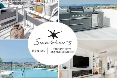 Modern apartment with rooftop and panoramic sea views