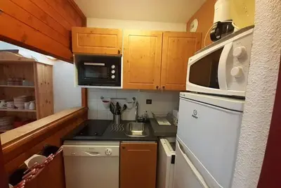 Image de À 300m des remontées, 4ème étage, vue station, balcon, télévision, casier à ski, 22m², Valfréjus