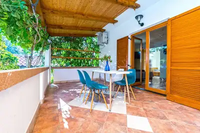 Image de Appartement d'une chambre avec la terrasse Mandre, Pag (A-24492-a)