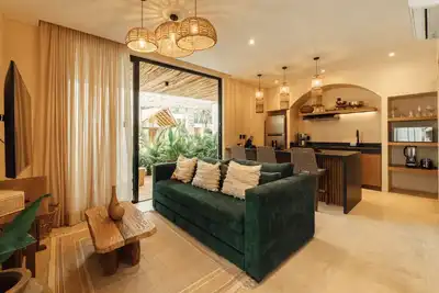 Earthy Elegance: Private Pool Oasis