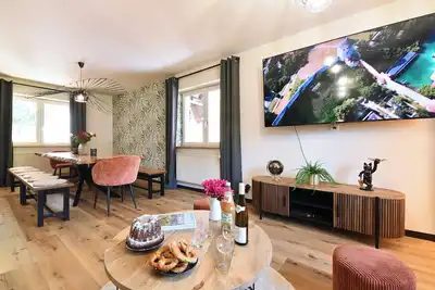 Image de Au Paradis des 4 Saisons : Maison moderne avec Terrasse. \nAnimaux acceptés