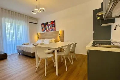 Image de Vacation apartments in new complex, 250 m from the sea, with own kitchen