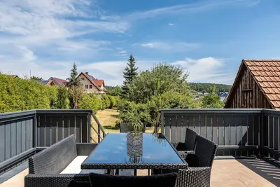 Image de Maison de vacances 'Ferienhaus Barockhaus Fulda' avec terrasse privée, jardin privé et Wi-Fi