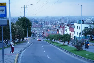 Tourist Housing of colonial architecture in La Candelaria-Bogota, Colombia.