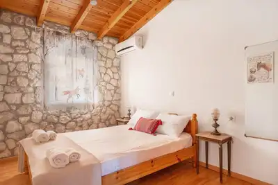 Image de Maison de vacances 'Linaki' avec vue sur la mer, Wi-Fi et climatisation