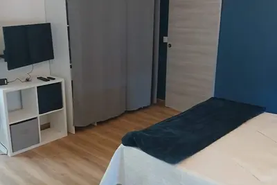 Image de chambre bleue 4 personnes