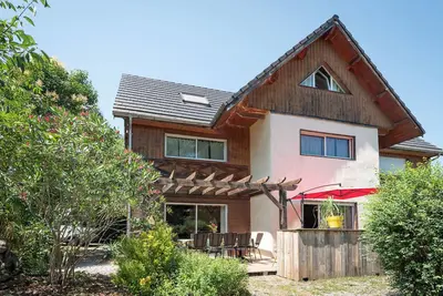 Image de Maison de vacances 'La Buena Onda' avec vue sur les montagnes, terrasse privée et jardin privé