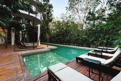 Image de Modern 4 Bedroom Villa with Rooftop Pool Near Tulum Beach