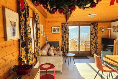 Image de Appartement douillet, dans chalet. Vue sur le lac