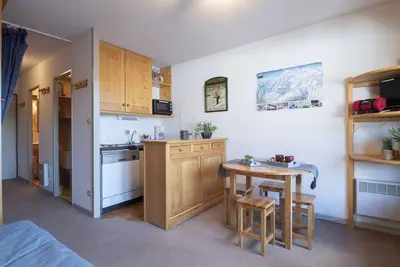 Image de Studio 4 personnes avec balcon proche pistes de ski