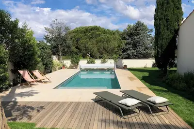 Image de Villa 220m2 piscine 5 min de la mer. 10 pers, idéal famille