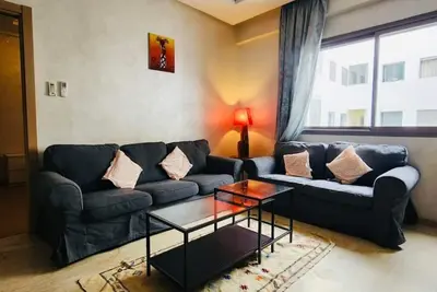 Image de Charming 2-bedroom apartment with WiFi, Ac in pleasant Mohammédia