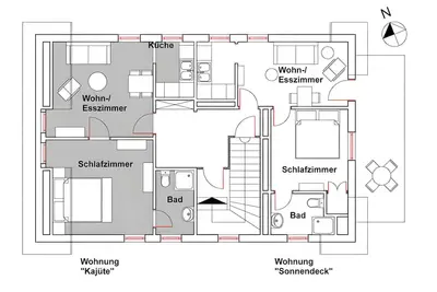 Image de Appartement 'Sonnendeck avec balcon' avec vue sur le lac, terrasse partagée et Wi-Fi