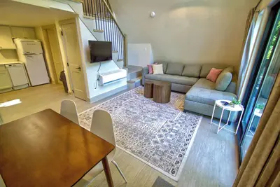 Image de New A-Frame Cabin by Des Moines: Milkweed theme