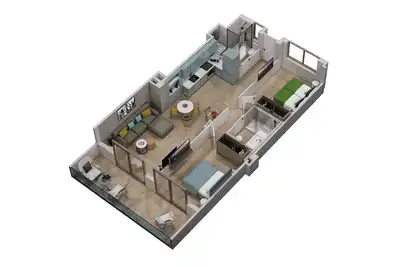 Image de Apartment 2 bedroom | first floor | mountain view