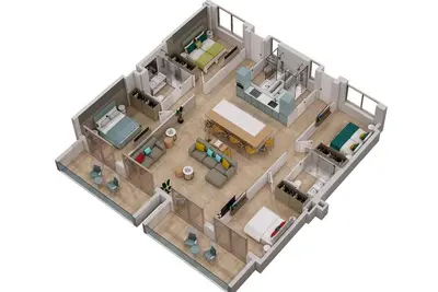 Image de Apartment 4 bedroom | first floor | mountain view