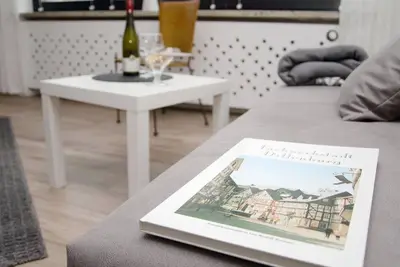 Image de FeWo Seidenglanz Dillenburg - Apartment \"Wilhelmsturm\", bathroom, Wc, 2 bedrooms