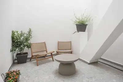 Spacious open space apartment with large private patio