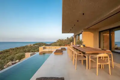 Image de Maison de campagne 'Myporos' avec vue sur la mer, Wi-Fi et climatisation