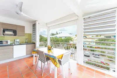 Image de La Désirade, Air-conditioned bedroom in a private estate with beach access & pool