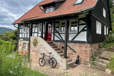 Image de Vacation home Rhönmantisch - country life and tranquillity - vacation home, shower and bath, Wc,