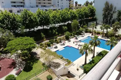Image de Appartement 'Porto Seguro' avec vue sur la mer, piscine commune et jardin commun