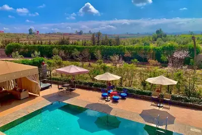 Image de Villa fermes d'hôtes vue haut atlas avec piscine chauffé