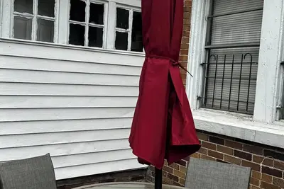 Image de King Bed Fenced Yard Retro Charm Cozy Porch