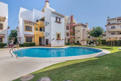 Image de Appartement 'Saadia Golf and Beach' avec piscine partagée, Wi-Fi et climatisation