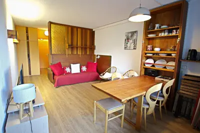 Image de Studio agréable au pied des pistes avec balcon et animaux acceptés