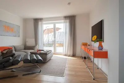 Image de Modern vacation home Gröön Huus with balcony and terrace on Juist