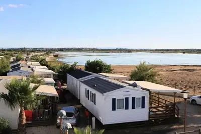 Image de Mobil home 23 m²- 2 chambres - bord d'étang 4 personnes