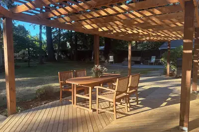 Image de The Pnw little Oasis features an abundance of firs, ferns and rhododendrons.