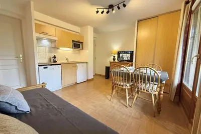 Image de À 140m des pistes de ski, étage -2, terrasse, casier à ski, 27m², Flumet