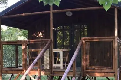 Image de Chalet sur pilotis avec terrasse pour 4 personnes