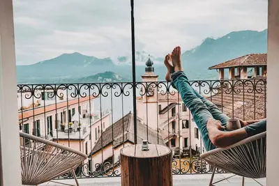 Image de Beautiful boho-style apartment with large terraces and lake views in Ghiffa