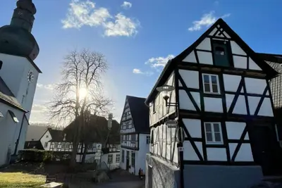 Image de Small community center at the bell tower in the middle of the historic old town