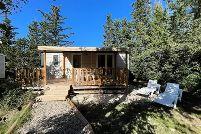 Image de Mobil-home Premium 29 m² 2 chambres terrasse semi-couverte + climatisation + Lv  M 4 personnes