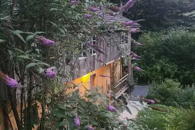 Image de Chalet isolé en pleine nature, forêt, rivière. . .