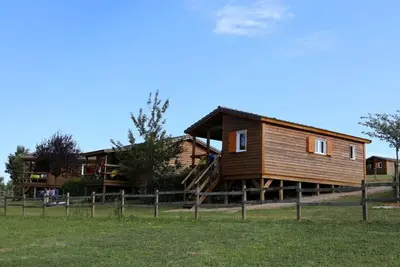 Image de Chalet spacieux pour 8 pers - Vue étang - Terrasse