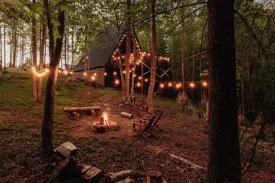 Image de Charming 2-bedroom A Frame cabin in Red River Gorge - The Raven