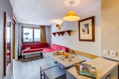 Image de Wifi, pied des pistes de ski, balcon, télévision, 23m², Tignes